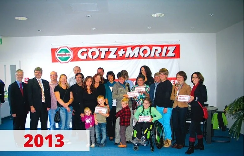 Preisverleihung der Götz+Moriz Hilft! Aktion, mit der Soziale Einrichtungen unterstützt werden von 2013.