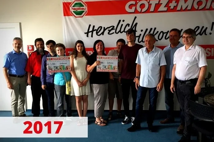 Preisverleihung der Götz+Moriz Hilft! Aktion, mit der Soziale Einrichtungen unterstützt werden von 2017.