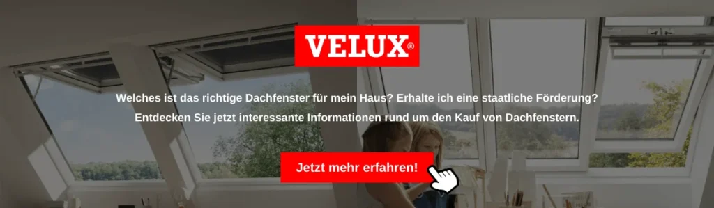 Banner für Velux Dachfenster